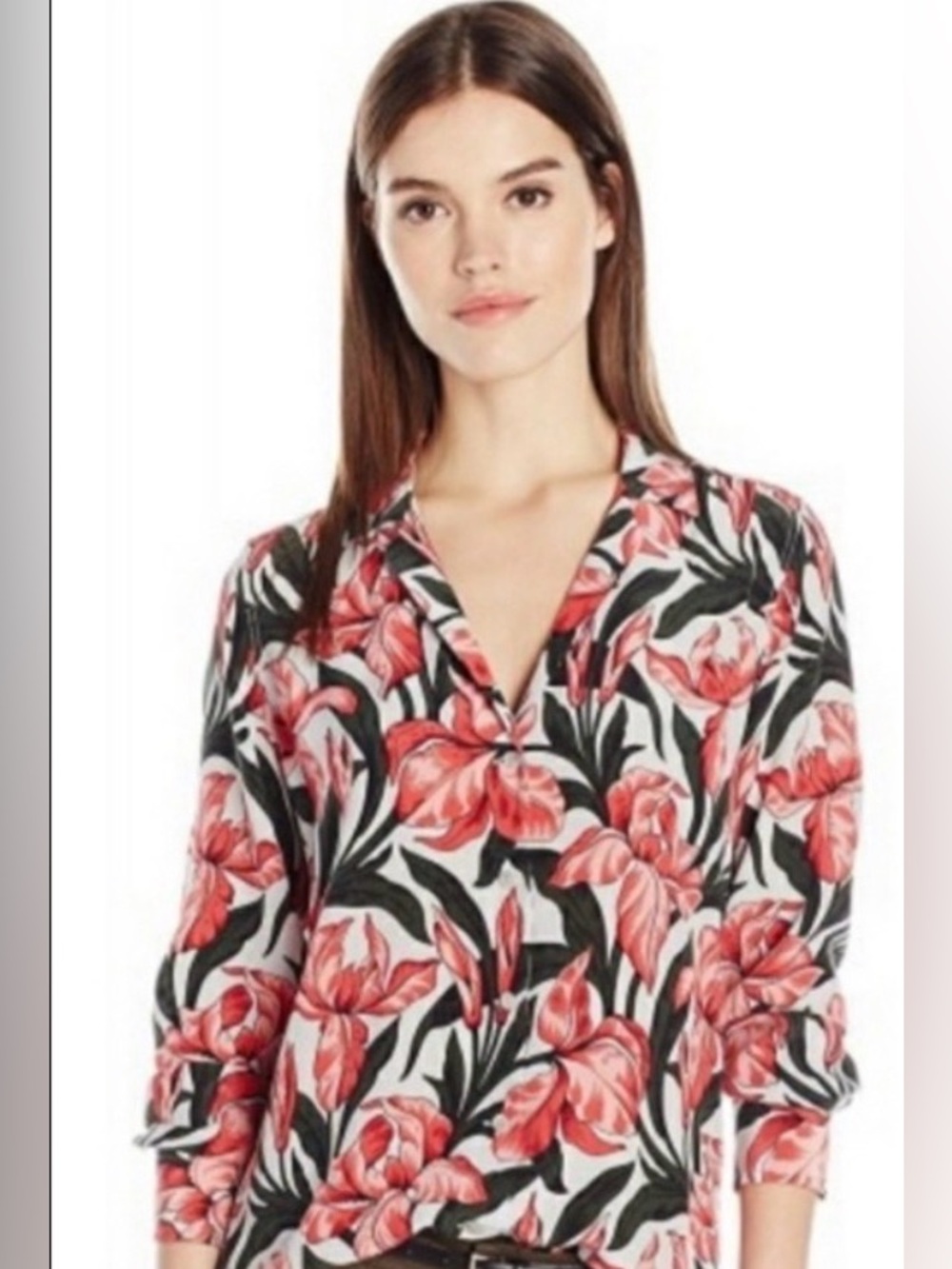 Equipment Adalyn 100% Silk Floral Tropical Blouse‎ Size S/P